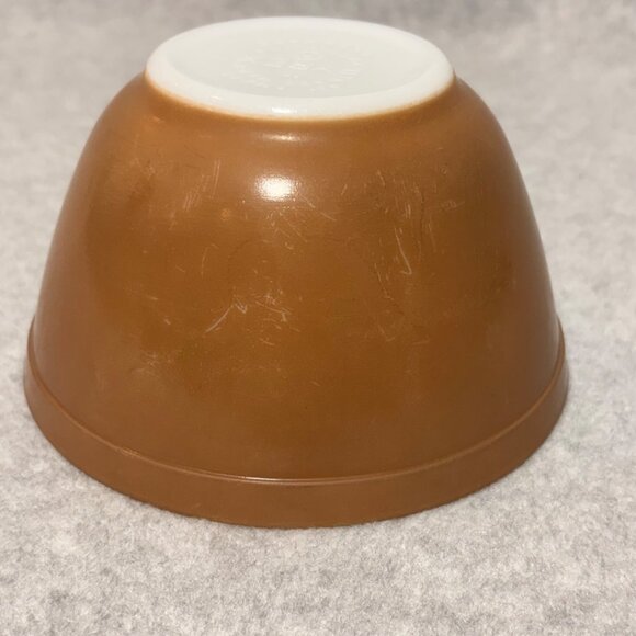 Vintage PYREX Bowl Brown #401 Nesting Mixing Ovenware Kitchen Made in USA - Picture 5 of 8
